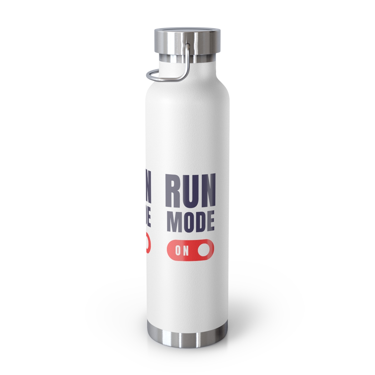 "Run Mode On" Copper Vacuum Insulated Bottle, 22oz - Image 4