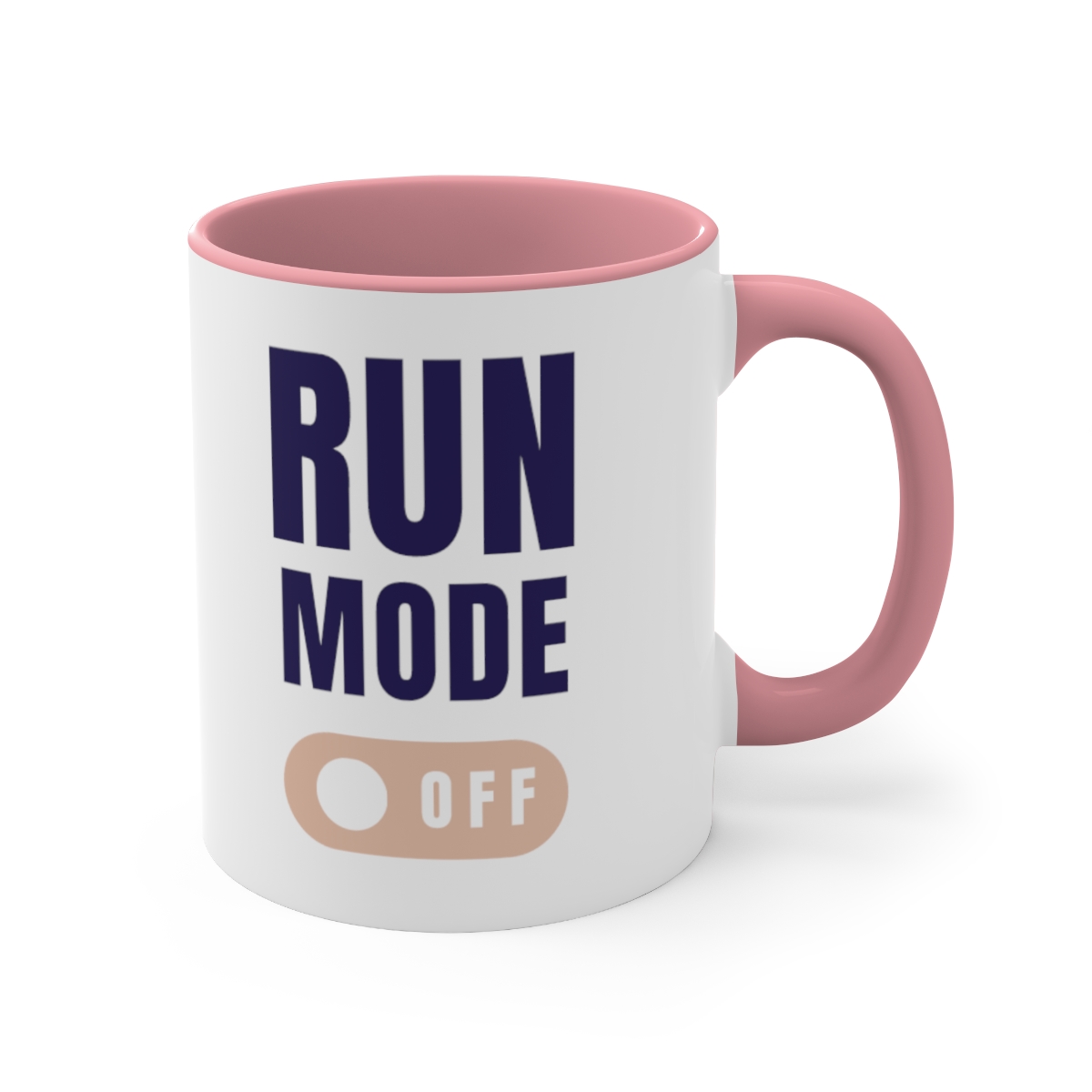"Run Mode On-Off" Accent Coffee Mug, 11oz - Image 3