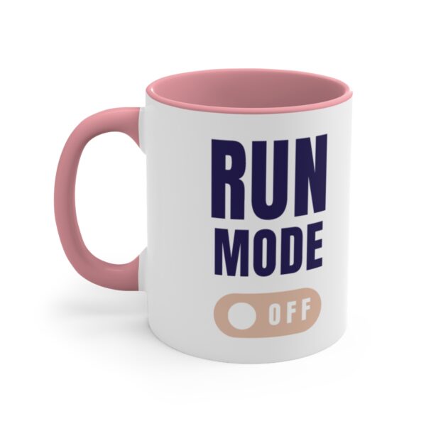 "Run Mode Off" Accent Coffee Mug, 11oz - Image 3