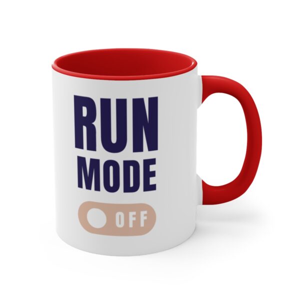 "Run Mode Off" Accent Coffee Mug, 11oz - Image 6