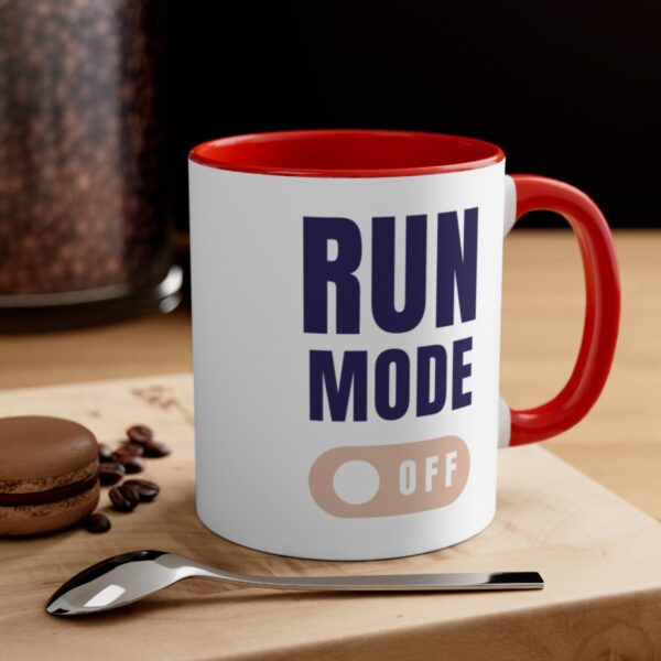 "Run Mode Off" Accent Coffee Mug, 11oz - Image 7